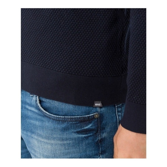 BRAX JOSHUA Full Zip Sweater in navy blue - Picture 6 of 14